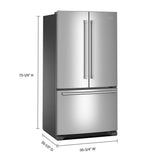 Maytag(R) 36 Inch Wide French Door Bottom Mount Refrigerator with Max Cool Setting - 25 Cu. Ft. - (MRFF4236RZ)