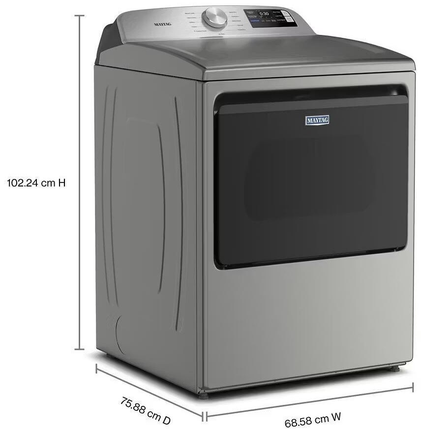Maytag MED6205RR electric dryer - door open view