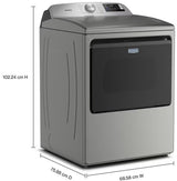 Maytag MED6205RR electric dryer - door open view