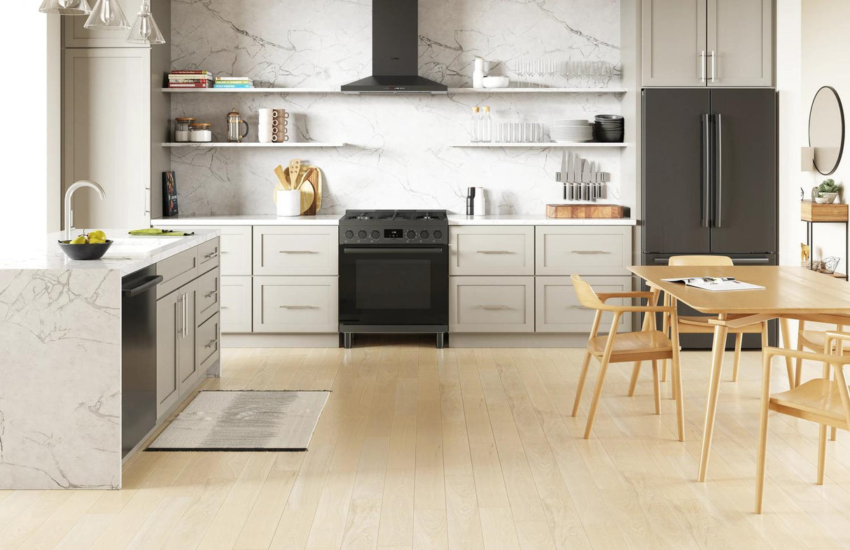 800 Series Dual Fuel Freestanding Range 30" Black Stainless Steel - (HDS8045U)