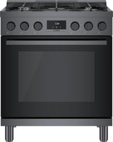 800 Series Dual Fuel Freestanding Range 30" Black Stainless Steel - (HDS8045U)