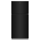 Whirlpool WRTX3219SB black top-freezer refrigerator front view