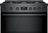 800 Series Dual Fuel Freestanding Range 36" Black Stainless Steel - (HDS8645U)