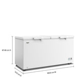 Whirlpool WZCC5519TW chest freezer detail