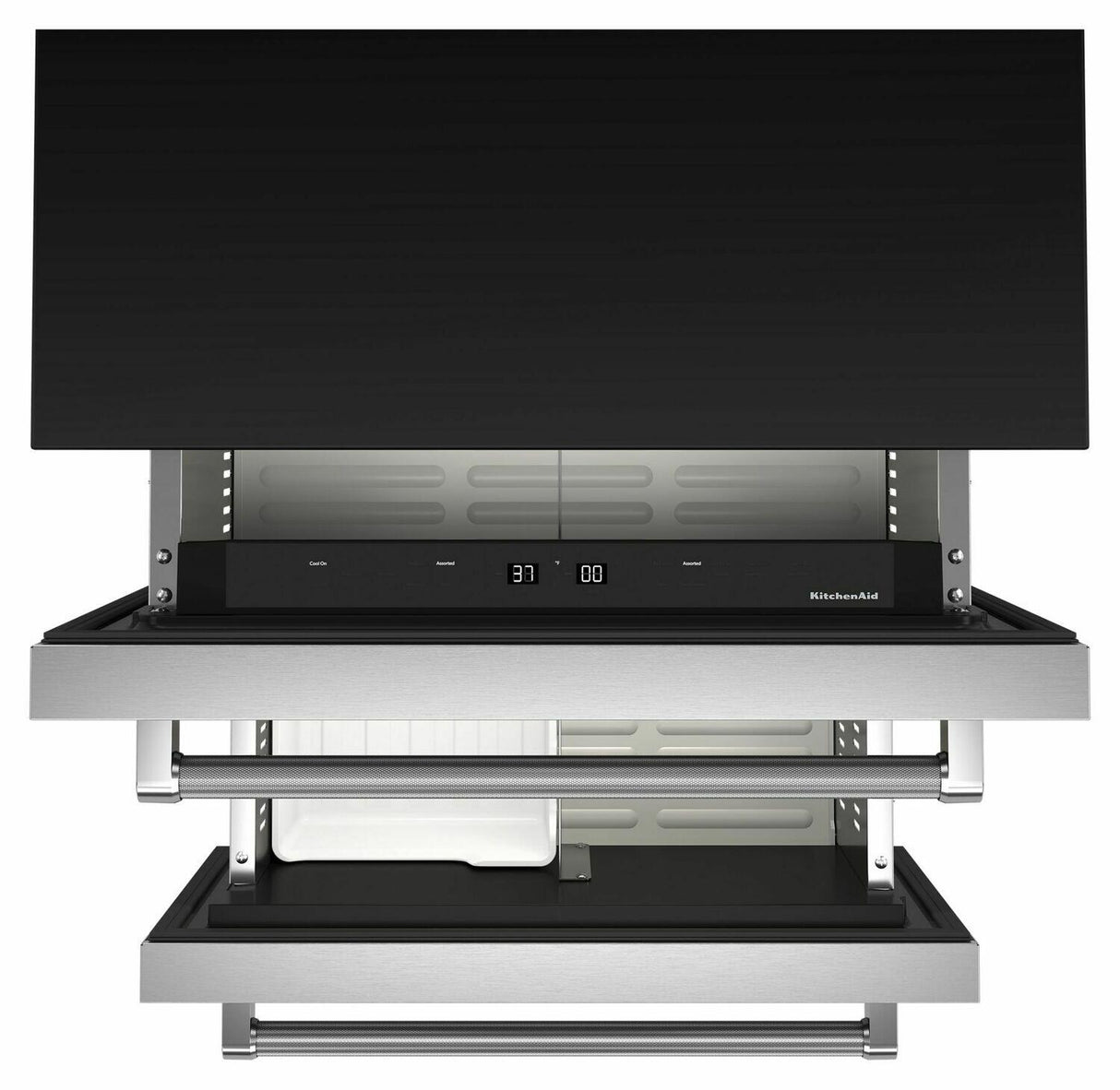 KitchenAid KUDF204KSB drawers open