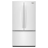 Whirlpool WRFF3136SW white French door refrigerator front view