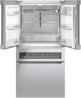 800 Series French Door Bottom Mount Refrigerator, Glass door 36" Stainless Steel - (B36CL81ENG)