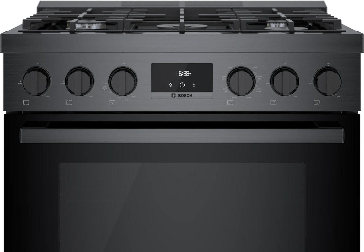 800 Series Dual Fuel Freestanding Range 30" Black Stainless Steel - (HDS8045U)