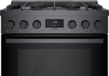 800 Series Dual Fuel Freestanding Range 30" Black Stainless Steel - (HDS8045U)