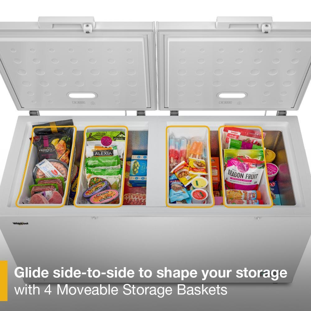 Whirlpool WZCC5519TW chest freezer detail