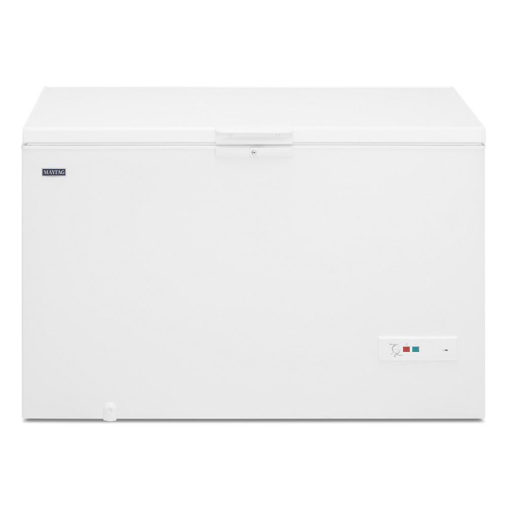 Maytag MZC5216LW white chest freezer front view
