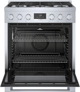 800 Series Dual Fuel Freestanding Range 30" Stainless Steel - (HDS8055U)