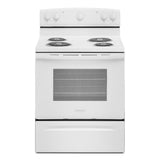 Amana AFCS2530TW 30-inch electric range with extra-large oven window