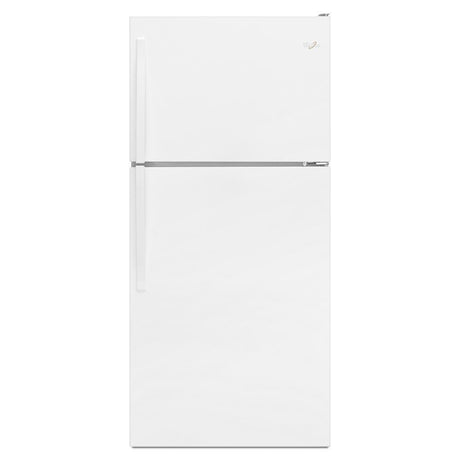 Whirlpool WRT108FFDW white top-freezer refrigerator front view