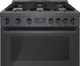 800 Series Dual Fuel Freestanding Range 36" Black Stainless Steel - (HDS8645U)