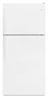 Whirlpool WRT318FMDW white top-freezer refrigerator front view