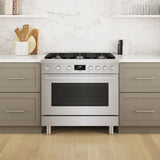 800 Series Dual Fuel Freestanding Range 36" Stainless Steel - (HDS8655U)