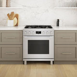 800 Series Dual Fuel Freestanding Range 30" Stainless Steel - (HDS8055U)