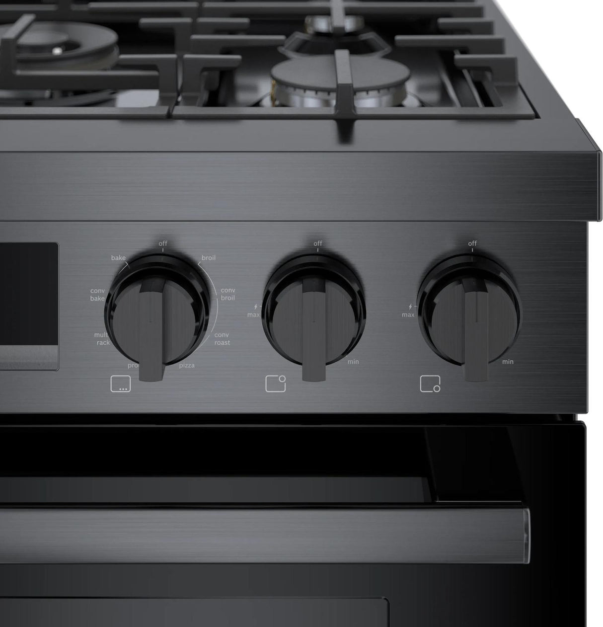 800 Series Dual Fuel Freestanding Range 30" Black Stainless Steel - (HDS8045U)