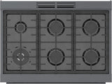 800 Series Dual Fuel Freestanding Range 36" Black Stainless Steel - (HDS8645U)