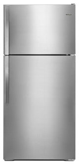 Whirlpool WRT134TFDM stainless top-freezer refrigerator front view