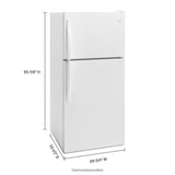 Whirlpool WRT318FMDW interior shelves