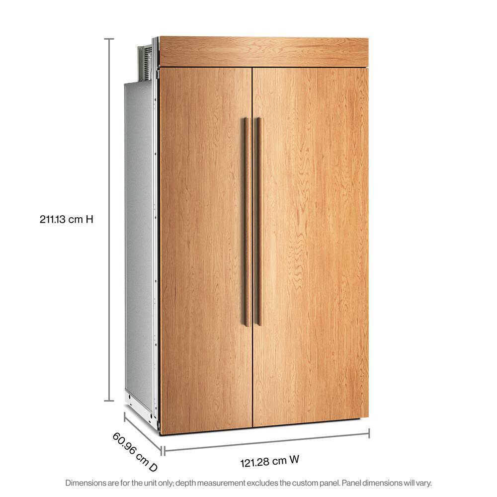 KitchenAid KBSN748TPA panel-ready built-in side-by-side refrigerator