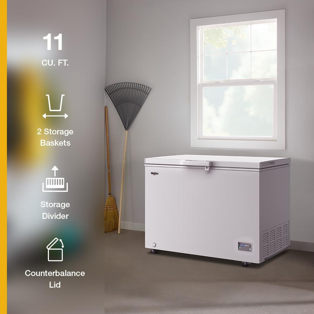 Whirlpool WZCN3511TW chest freezer detail