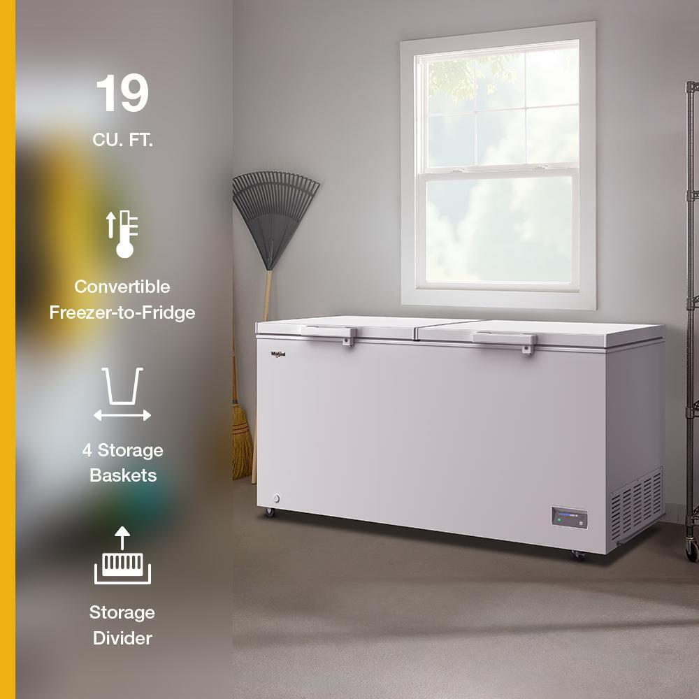 Whirlpool WZCC5519TW chest freezer detail
