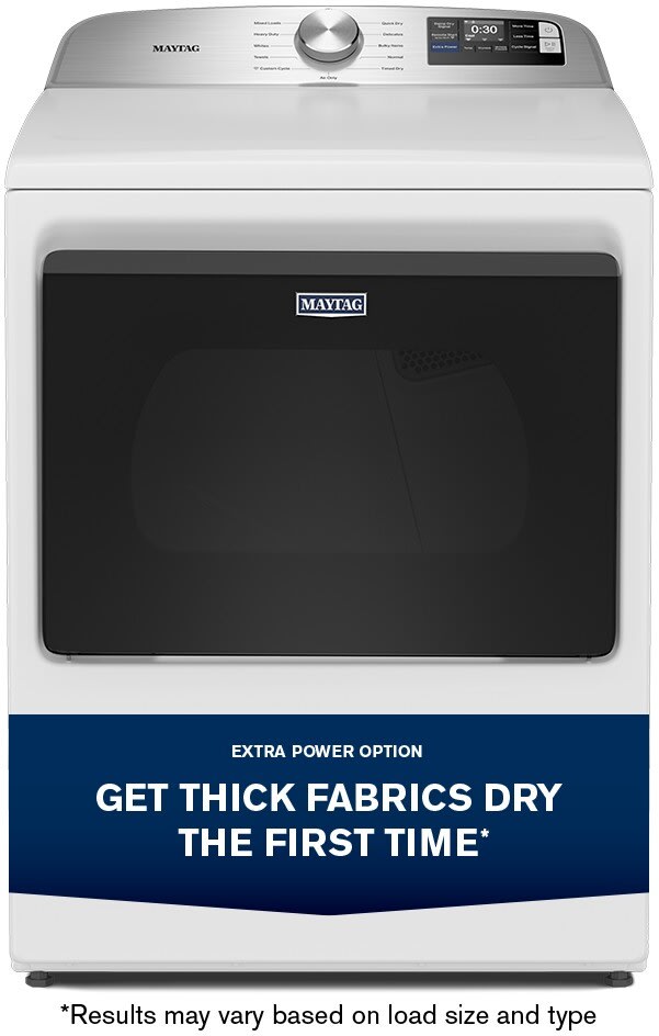Maytag MGD6205RW smart top load gas dryer front view White