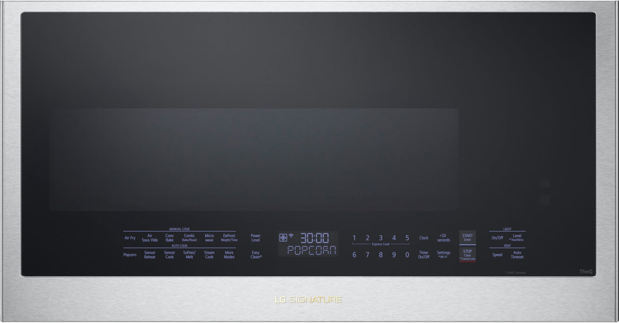 LG SIGNATURE MHEU1738X microwave front lit