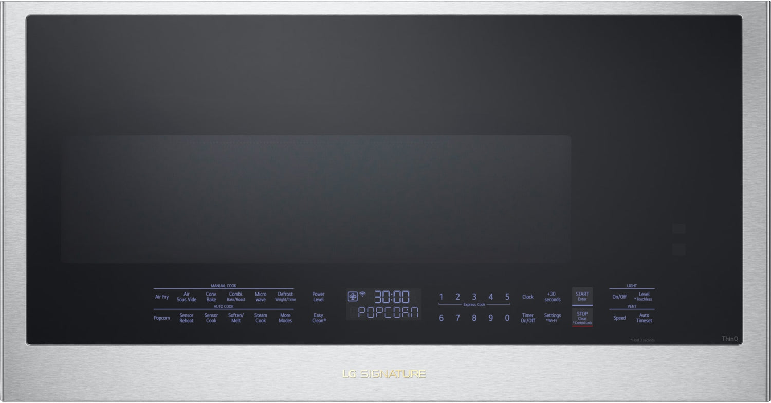 LG SIGNATURE MHEU1738X microwave front lit