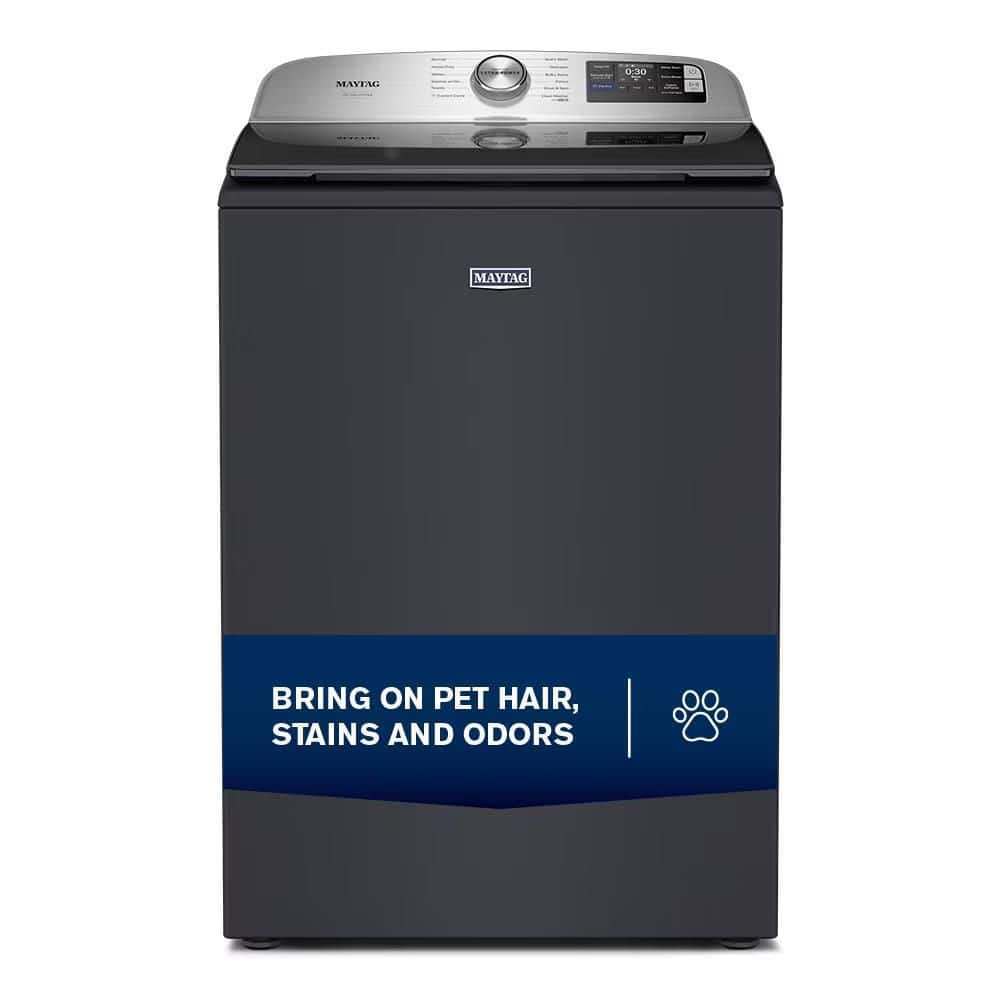 Maytag MTW7205RF Pet Pro Top Load Washer Midnight Steel