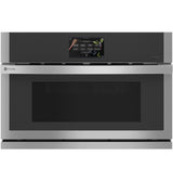 GE Profile PWB7030SVSS built-in microwave convection oven view 2