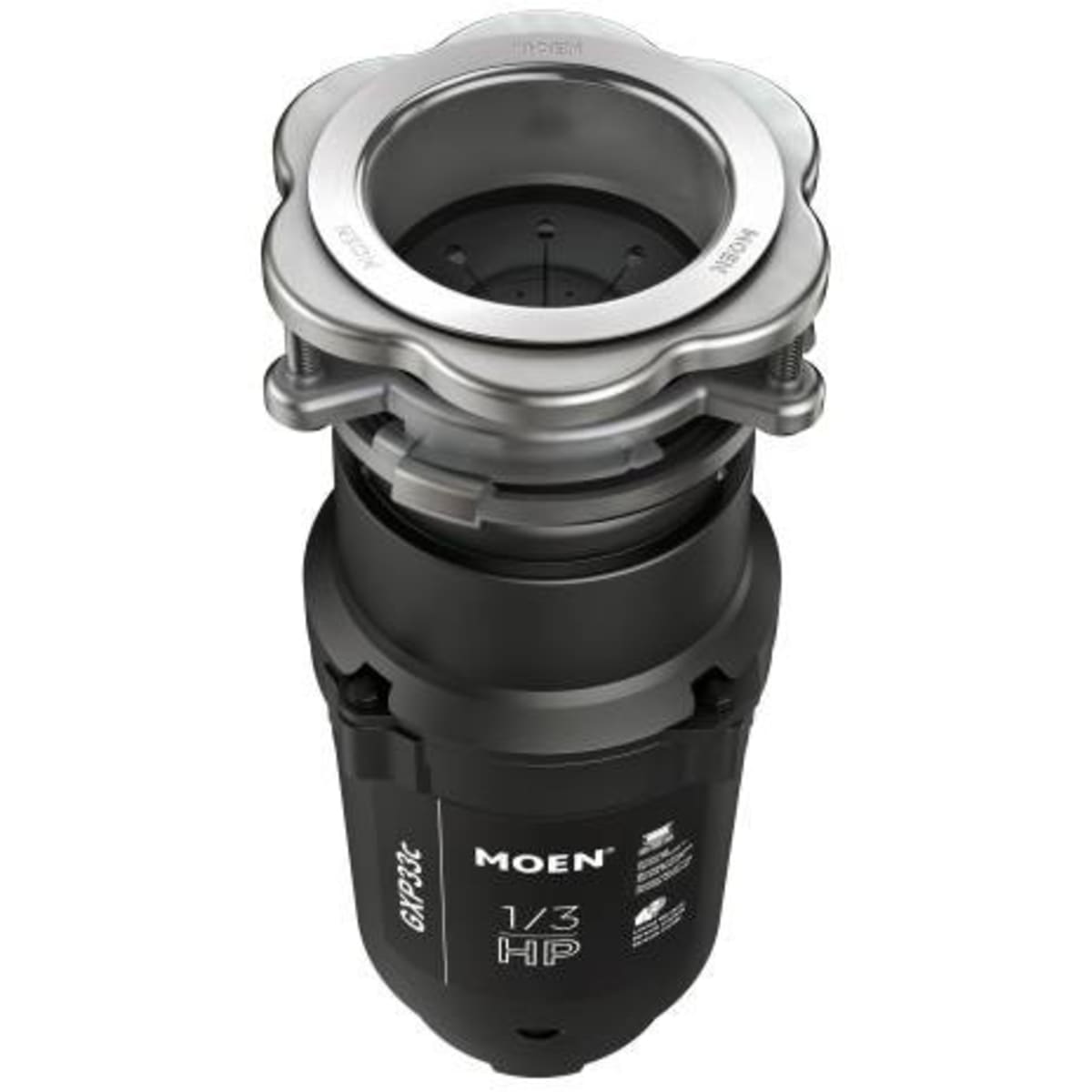 Moen GXP33C 1/3 HP Continuous Feed Garbage Disposal 1,900 RPM 2-Year Limited Warranty