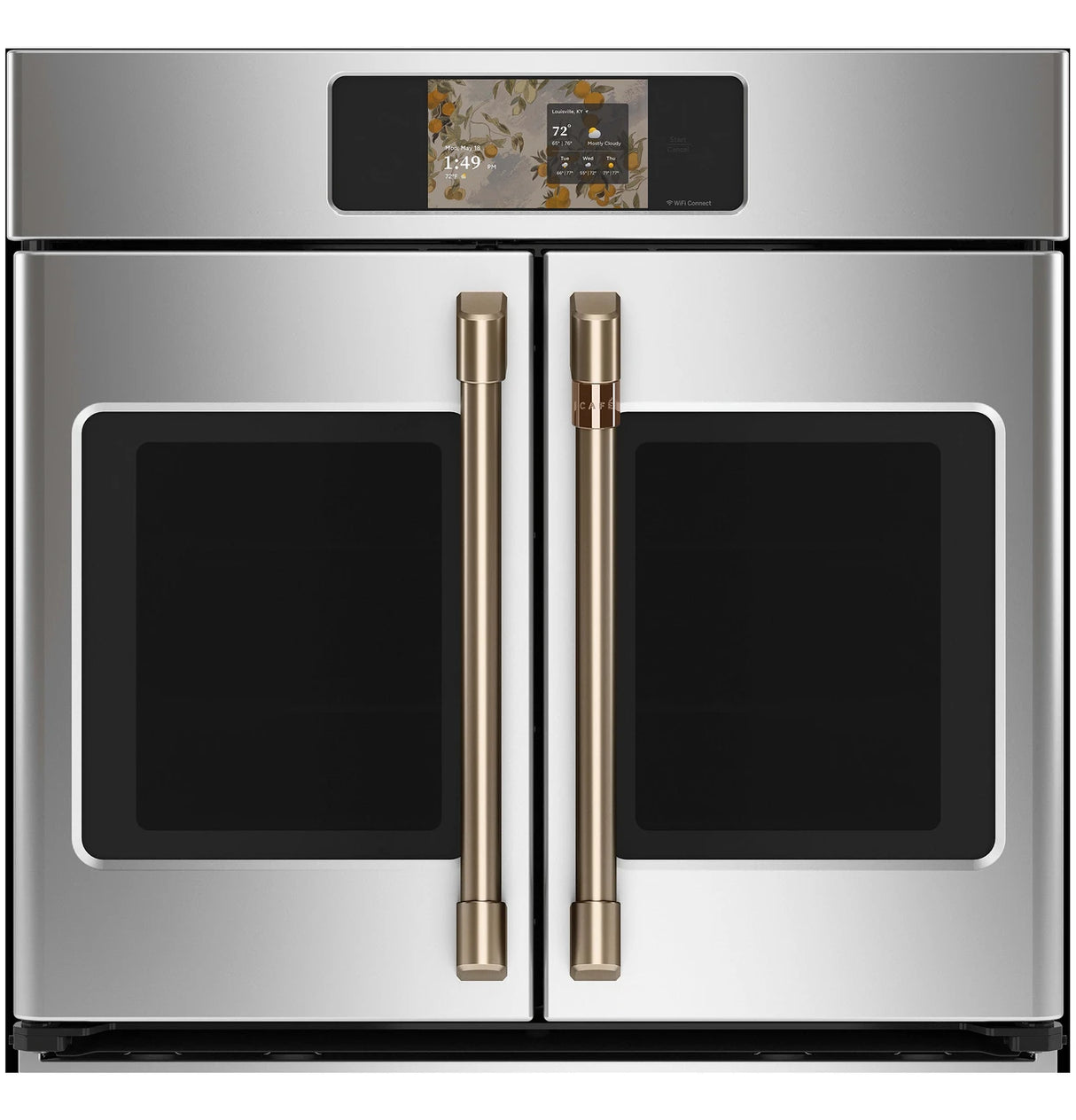 Café CTS90FP2ZS1 French-door single wall oven lifestyle kitchen view