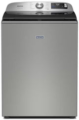 Maytag MTW6205RR 27 inch 5.2 cu. ft. smart top load washer in Classic Silver - front view