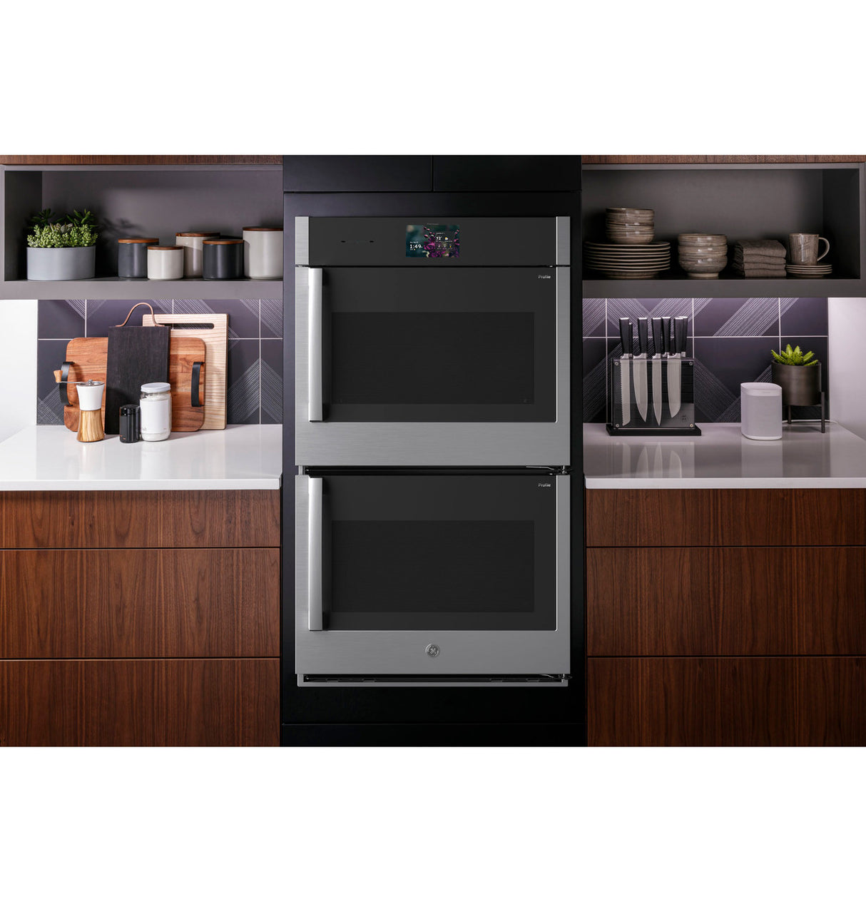 GE Profile PTD700RSZSS double wall oven control panel detail