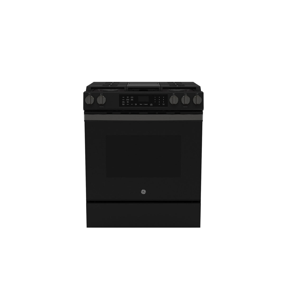 GE 30" Slide-In Front-Control Convection Gas Range with Air Fry – Slate (GGS600AVDS)