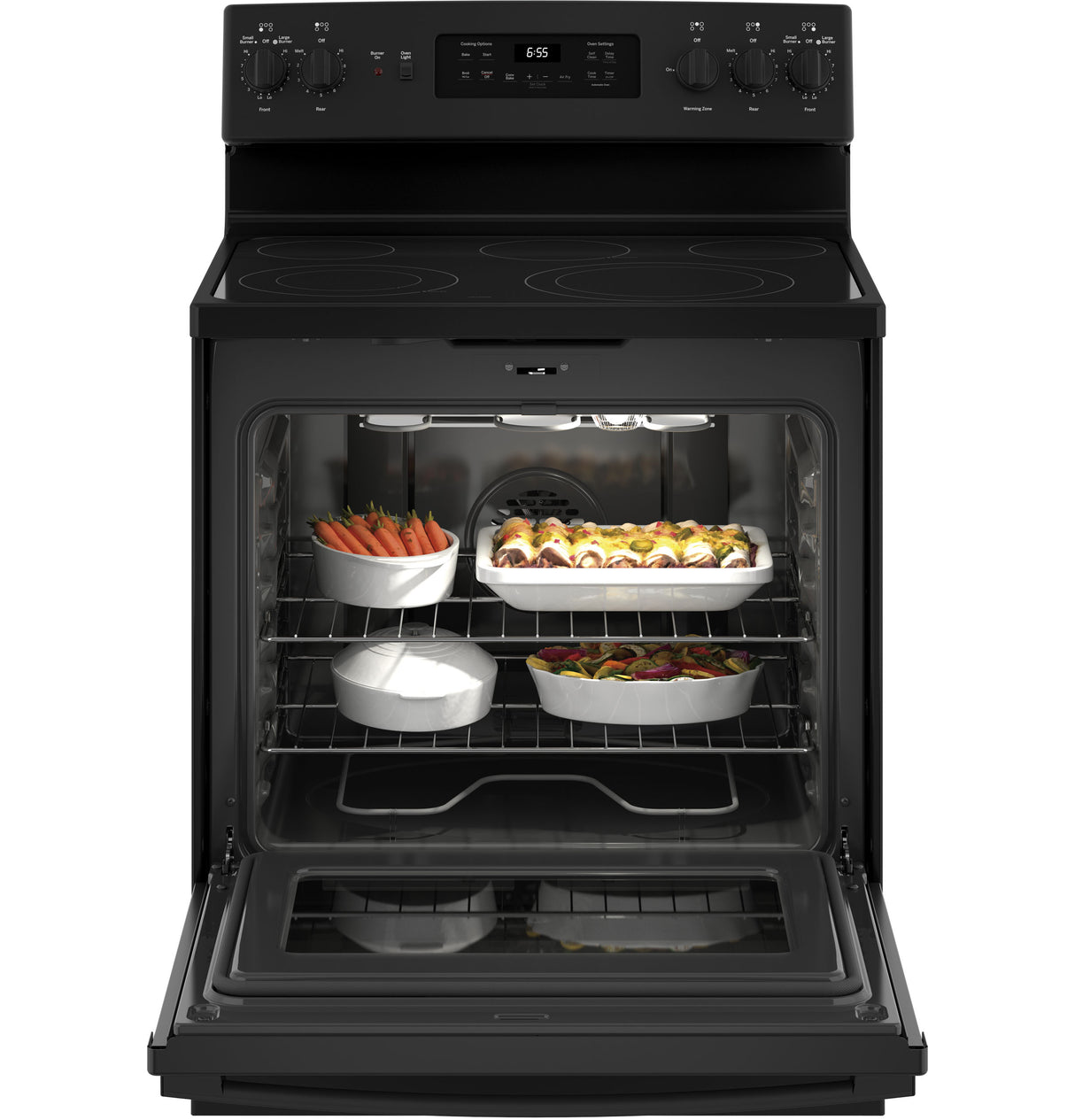 GE(R) 30" Free-Standing Electric Convection Range - (JB655DKBB)