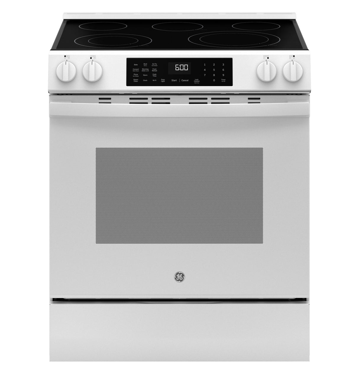 GE GRS600AVWW 30-inch slide-in electric convection range in white