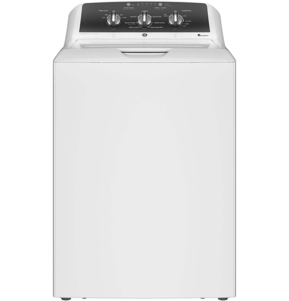 GE GTW525ACWWB top load washer — angled view
