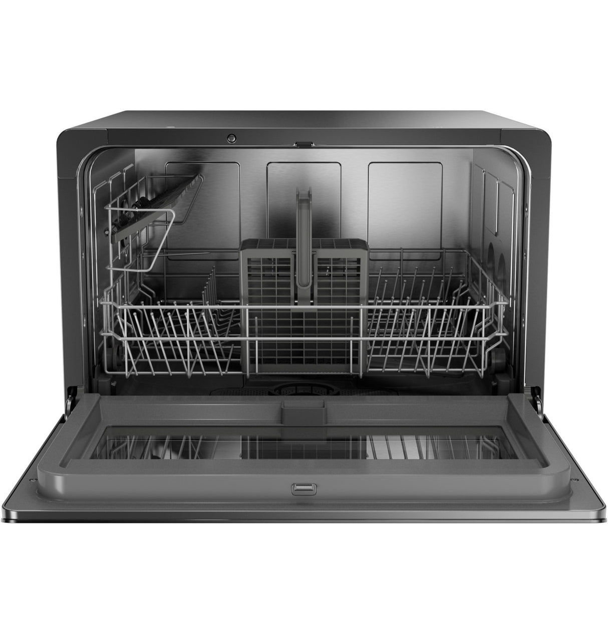 GE Profile PZF560HGWBB loaded with dishes