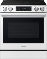 Samsung NSE80H63SW White Glass Slide-In Electric Range product photo