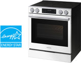 Samsung NSE80H63SW White Glass Slide-In Electric Range ENERGY STAR