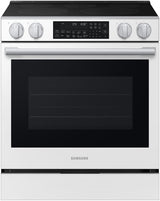 Samsung NSE90H63SW White Glass Slide-In Electric Range product photo