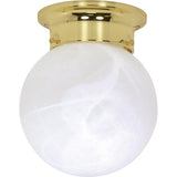 Nuvo Lighting 60-255 Flush Mount Ceiling Light - Polished Brass / Alabaster