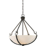 Nuvo Lighting 60-6125 Sherwood Up Light Pendant - Iron Black / Brushed Nickel Accents