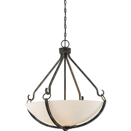 Nuvo Lighting 60-6125 Sherwood Up Light Pendant - Iron Black / Brushed Nickel Accents