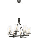 Nuvo Lighting 60-6128 Sherwood Mini Chandelier - Iron Black / Brushed Nickel Accents